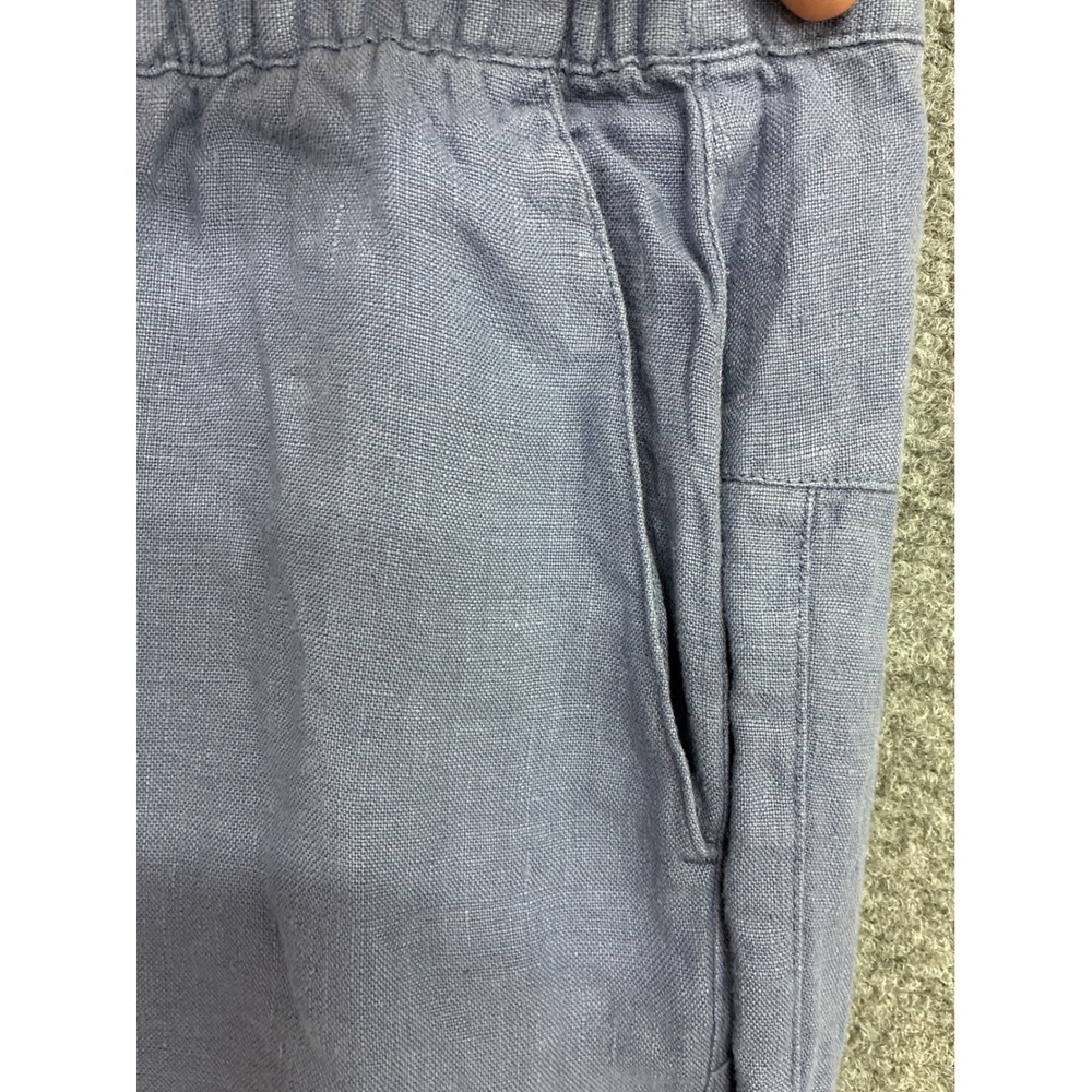 J. Jill Pure Jill Garment-Dyed Linen Pants Blue 2X NWT Drawstring Cropped - Picture 5 of 5
